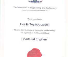 Chartered Engineer , CEng 2012