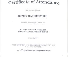 IET Certificate 2011